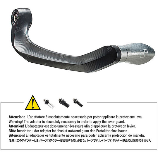 LighTech ISS108RA Aluminum Brake Lever Protection With Silver Terminal