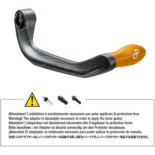 LighTech ISS111RC Carbon Brake Lever Protection With Gold Terminal