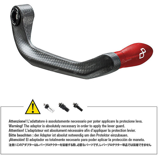 LighTech ISS111RC Carbon Brake Lever Protection With Red Terminal