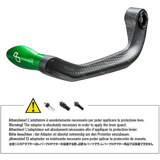 LighTech ISS112LC Carbon CLUTCH Lever Protection With Green Terminal