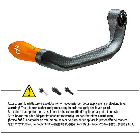 LighTech ISS112LC Carbon Clutch Lever Protection With Orange Terminal