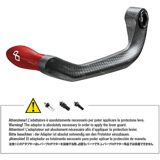 LighTech ISS112LC Carbon CLUTCH Lever Protection With Red Terminal