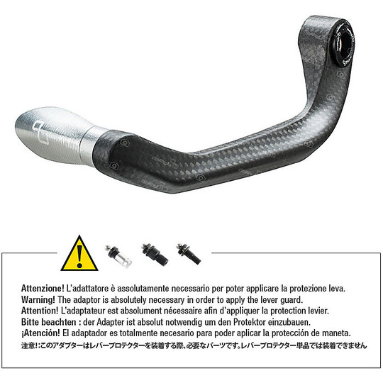 LighTech ISS112LC Carbon CLUTCH Lever Protection With Silver Terminal