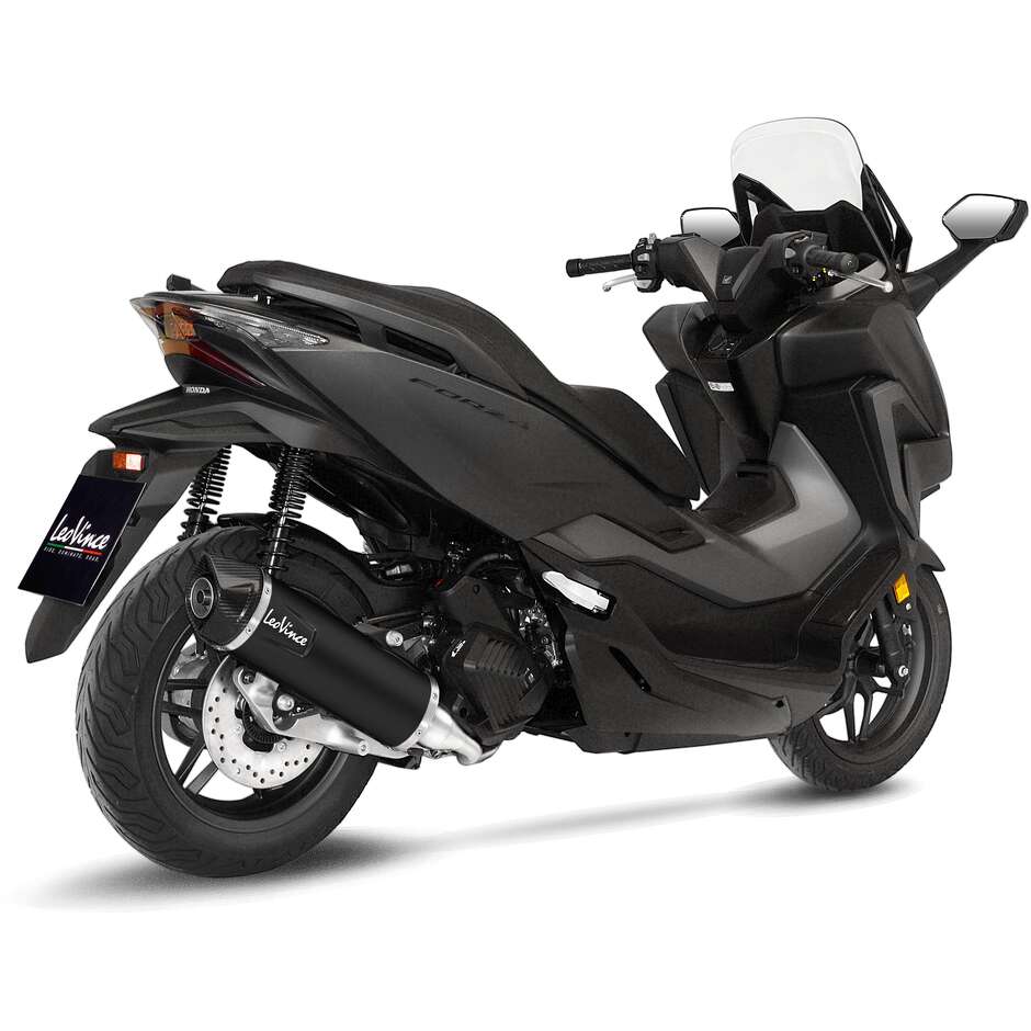 Ligne d'échappement complète Leovince 14076K BLACK, spécifique pour HONDA Forza 125 (21-24)