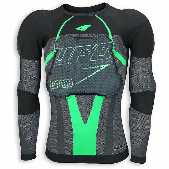Long Sleeve Ufo Technique Knitwear With Black Green Camo Guards