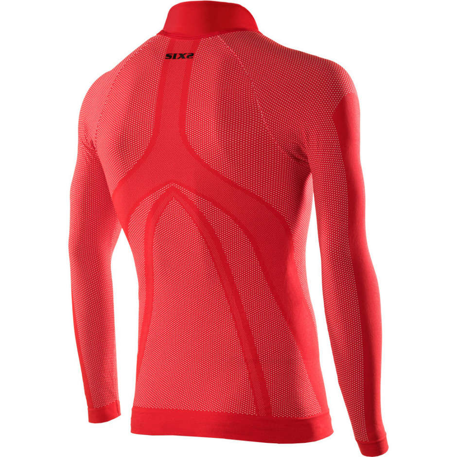 Long sleeved turtleneck knit intimate Technical Sixs Ts3 Color Red