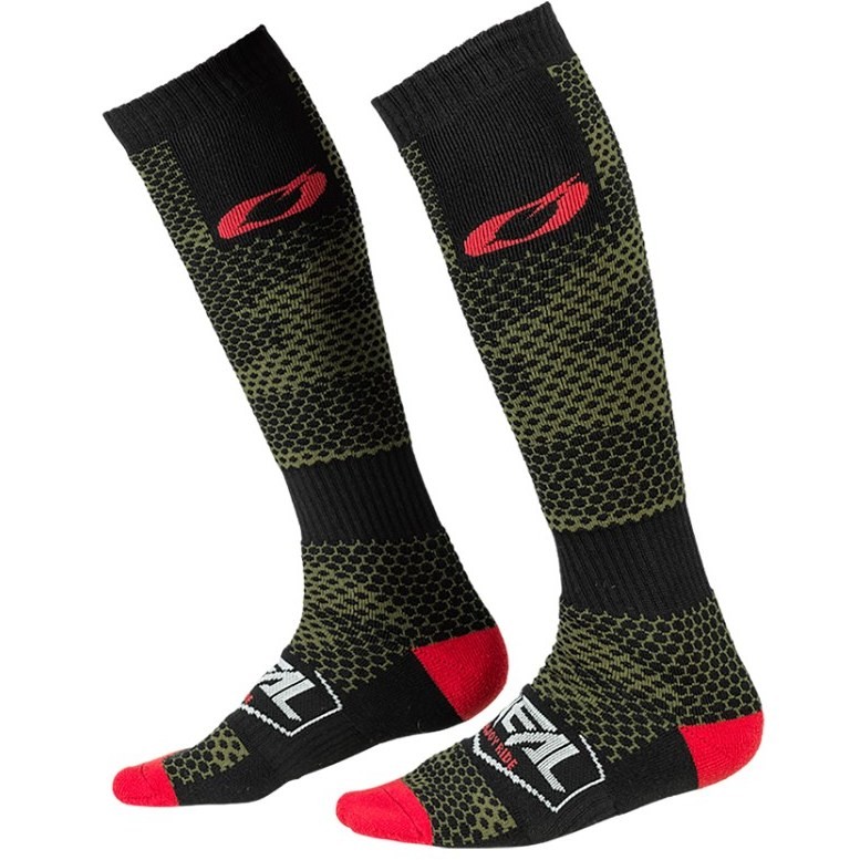 Long Socks Oneal Pro Mx Sock Moto Cross Enduro Mtb Revit Covert Black Green