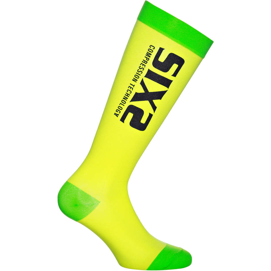 Long Stocking Compression Technique Sixs Recovery Yellow Green