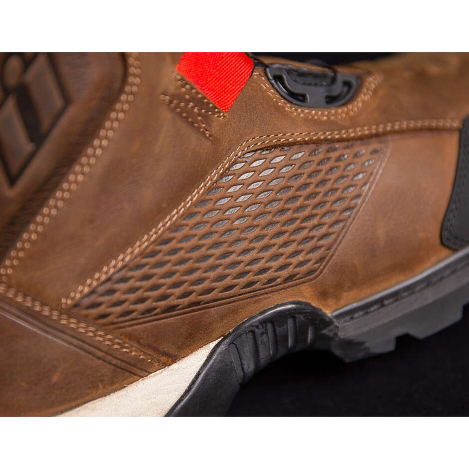Low Motorcycle Boots Adventure Icon STORMHAWK Brown