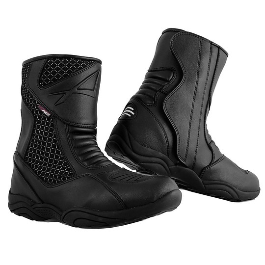Low Touring Motorcycle Boots Waterproof American-Pro OVERHEAD Black