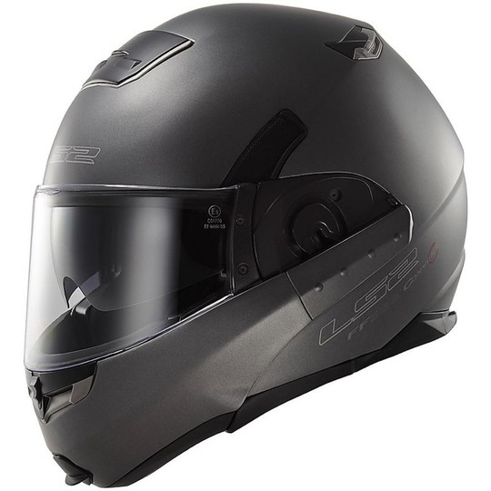 Ls2 393.1 Modular Motorcycle Helmet Dual Visor Convert Tipper Titanium Matt