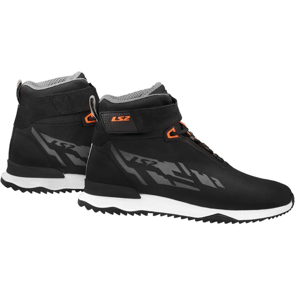 LS2 ACRUX MAN Motorcycle Sports Shoes Black HV Orange