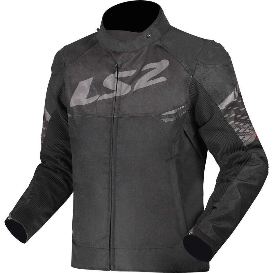 LS2 APEX MAN Motorradjacke Dunkelschwarz Grau