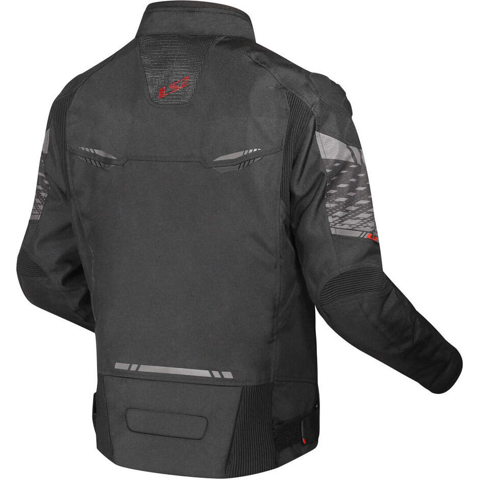 LS2 APEX MAN Motorradjacke Dunkelschwarz Grau
