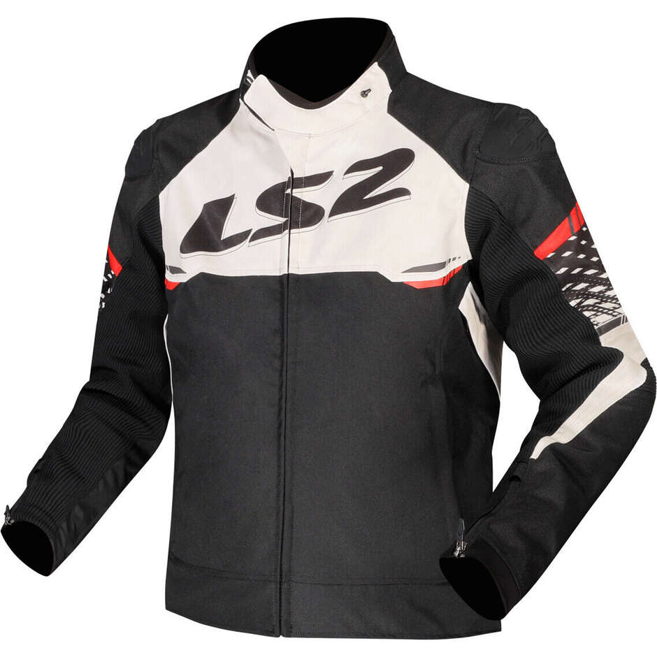 LS2 APEX MAN Motorradjacke Schwarz Weiß Rot