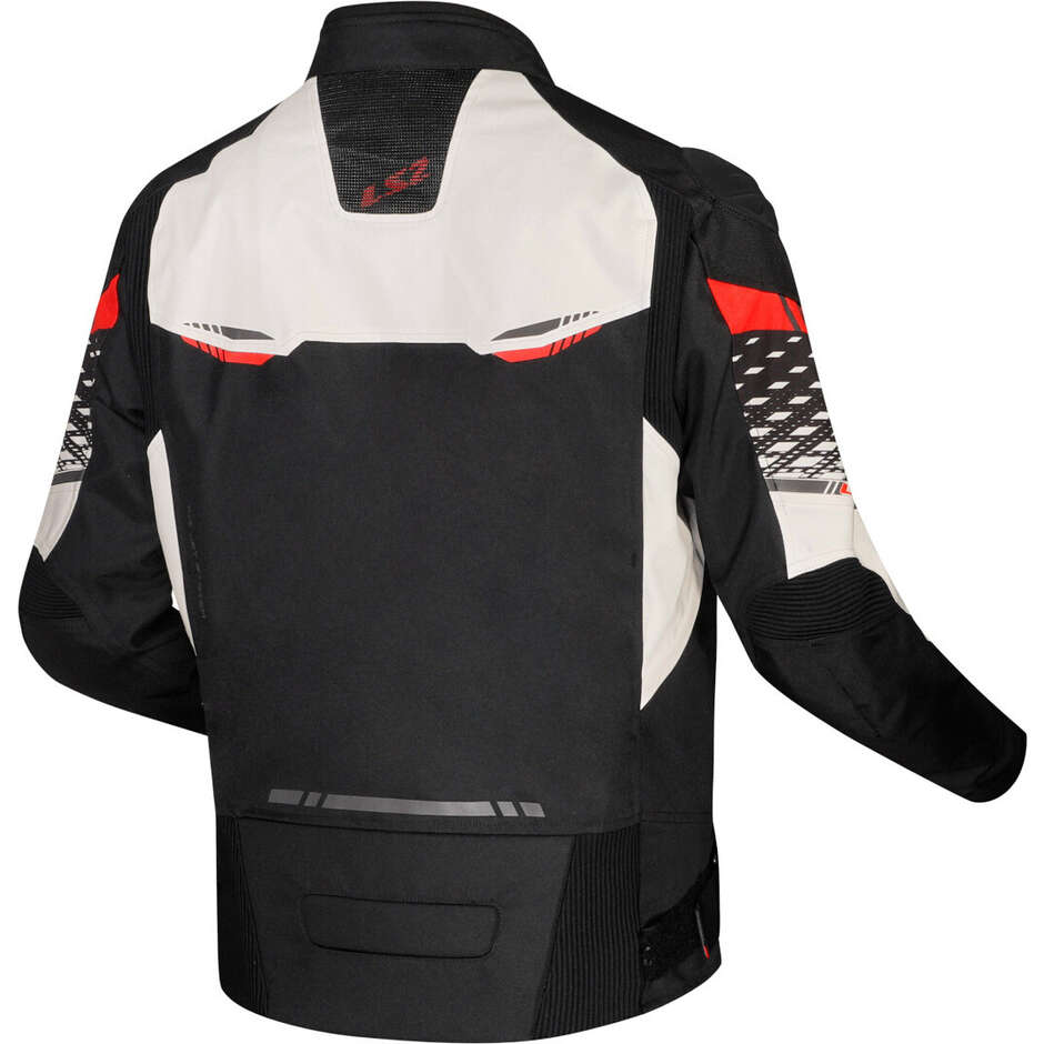 LS2 APEX MAN Motorradjacke Schwarz Weiß Rot