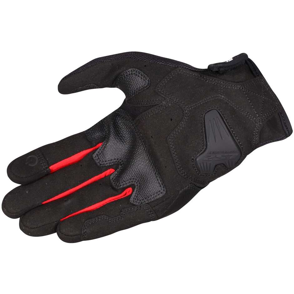 LS2 ATOM MAN Motorcycle Gloves Black Red