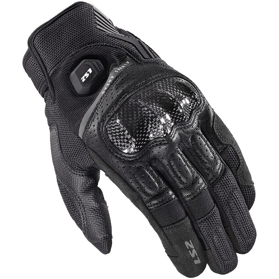 LS2 ATOM MAN Motorradhandschuhe Schwarz