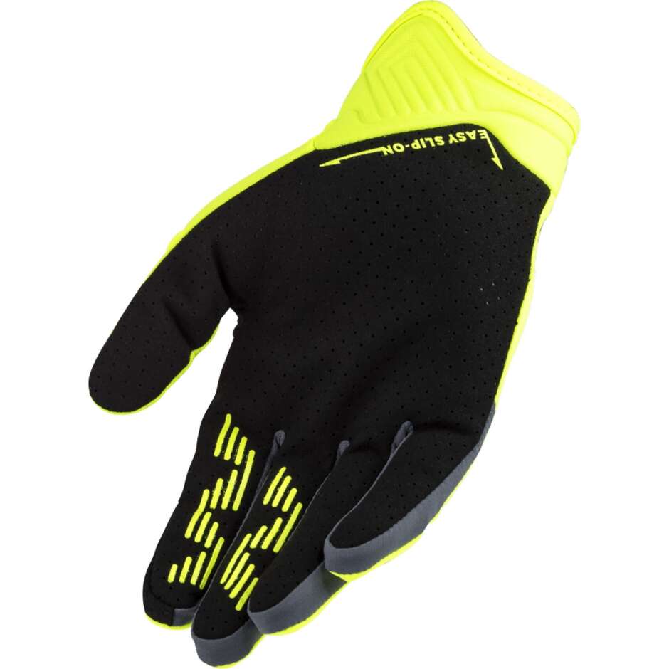 LS2 BEND MAN HV Yellow Gray Fabric Motorcycle Gloves