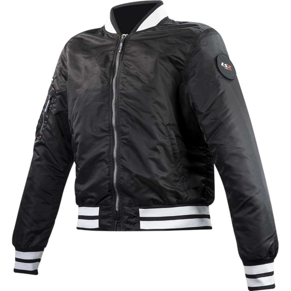 Ls2 Brighton Lady Bomber motorcycle jacket Black