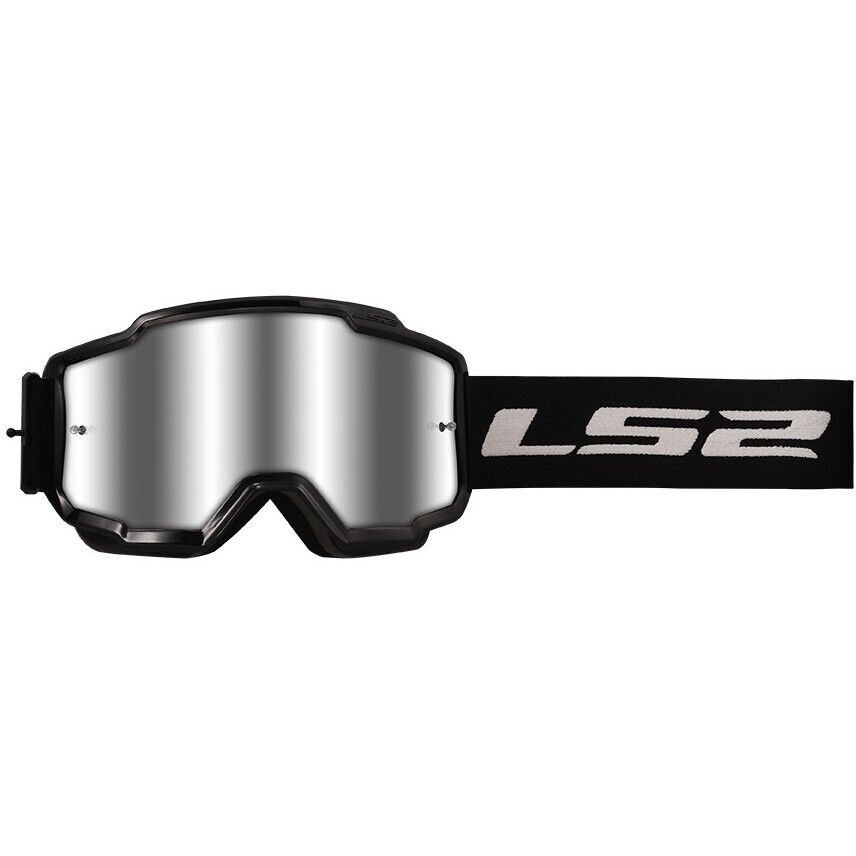 Ls2 CHARGER Cross Enduro Goggle Black with Iridium Silver Lens