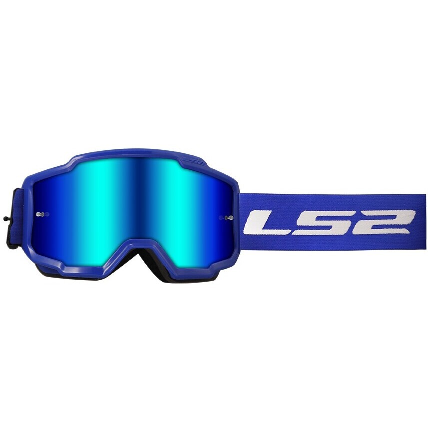 Ls2 CHARGER Cross Enduro Goggle Blue Iridium Blue Lens