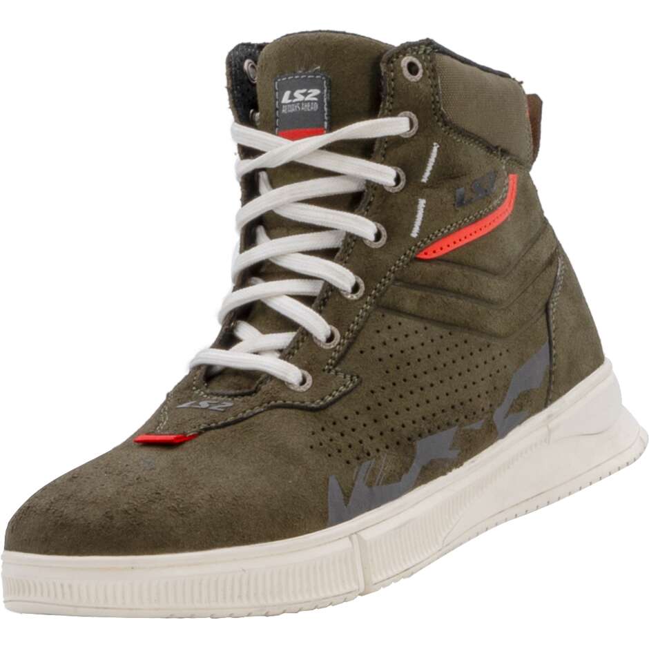 LS2 CHROME MAN Grüne Motorrad-Sneaker