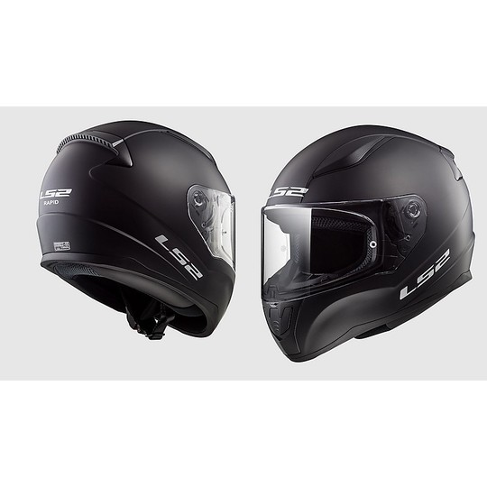 LS2 FF 353J Integral Baby Motorcycle Helmet Matt Black
