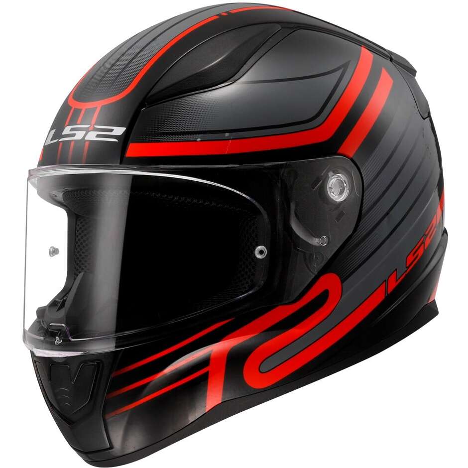 Ls2 FF353 RAPID 2 Circuit Full Face Motorcycle Helmet Black Red