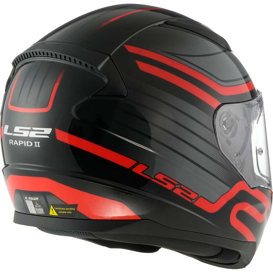 Ls2 FF353 RAPID 2 Circuit Full Face Motorcycle Helmet Black Red