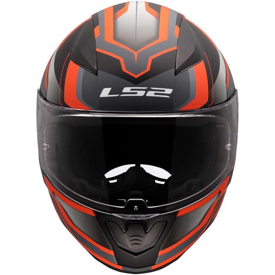 LS2 FF353 RAPID 2 FLITZ Full Face Motorcycle Helmet Orange Grey