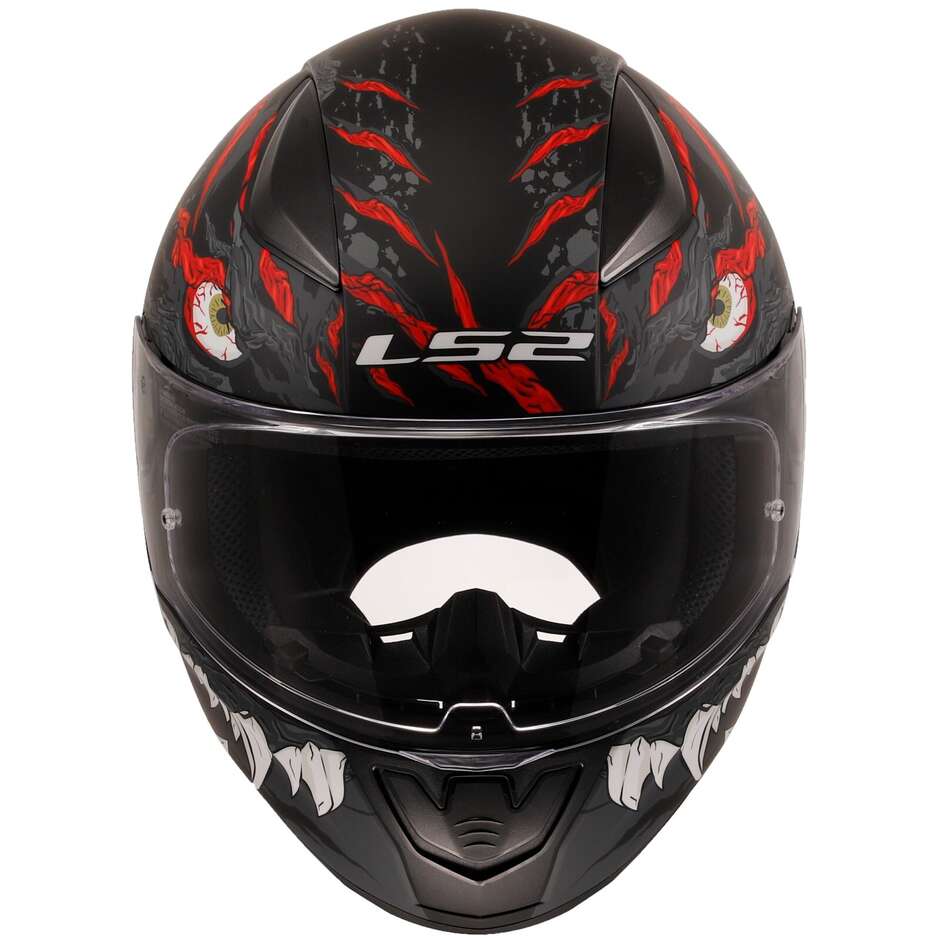 Ls2 FF353 RAPID 2 Kaiju Integral-Motorradhelm Matt Schwarz Rot Weiß