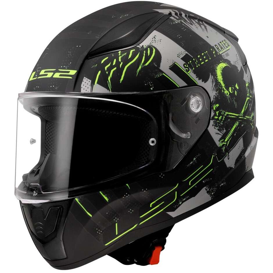 Ls2 FF353 RAPID 2 Pirates Matt Titanium Full Face Motorcycle Helmet