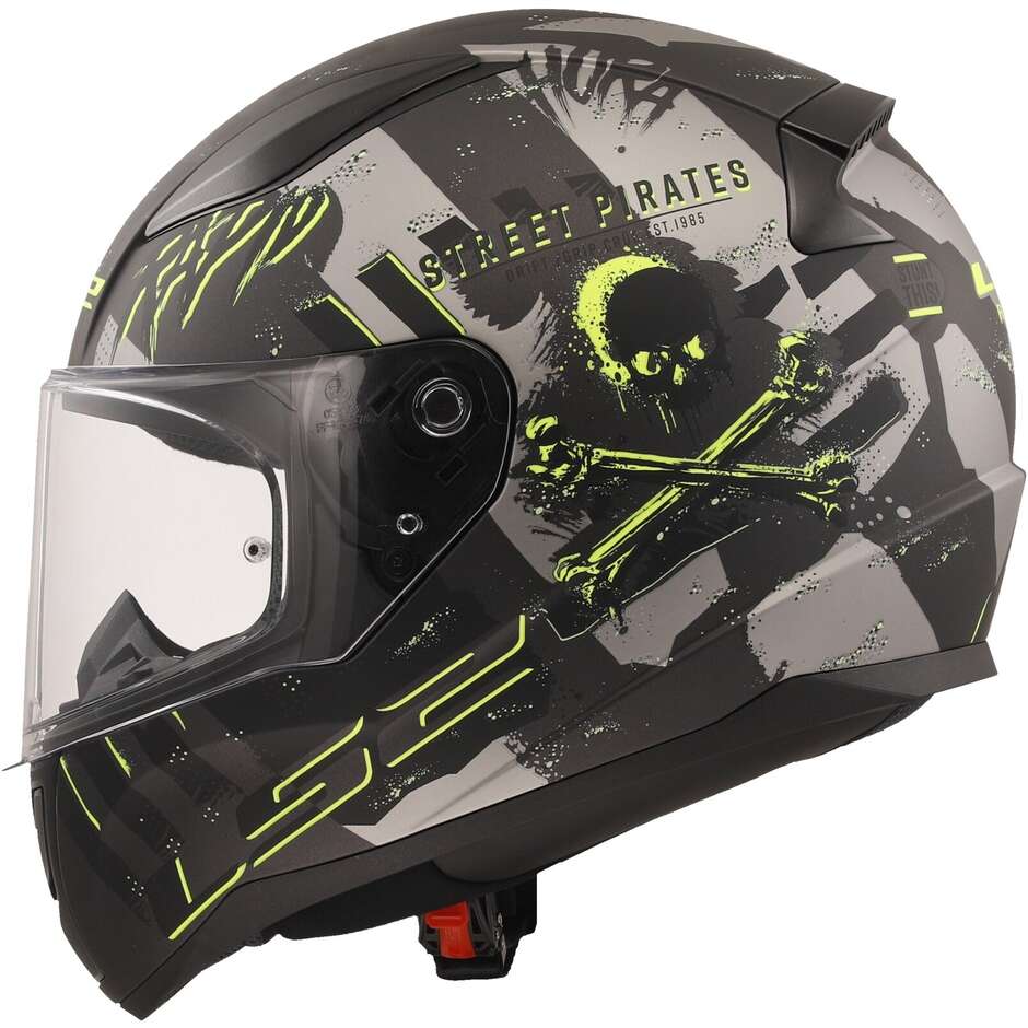 Ls2 FF353 RAPID 2 Pirates Matt Titanium Full Face Motorcycle Helmet