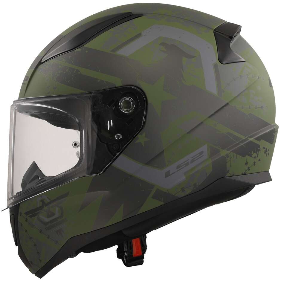 Ls2 FF353 RAPID 2 Thunderbirds Casque de moto intégral vert militaire mat