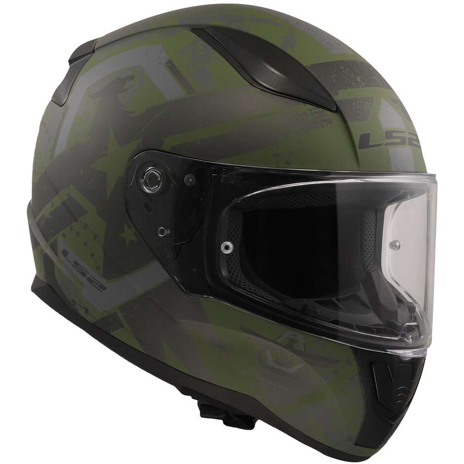 Ls2 FF353 RAPID 2 Thunderbirds Casque de moto intégral vert militaire mat