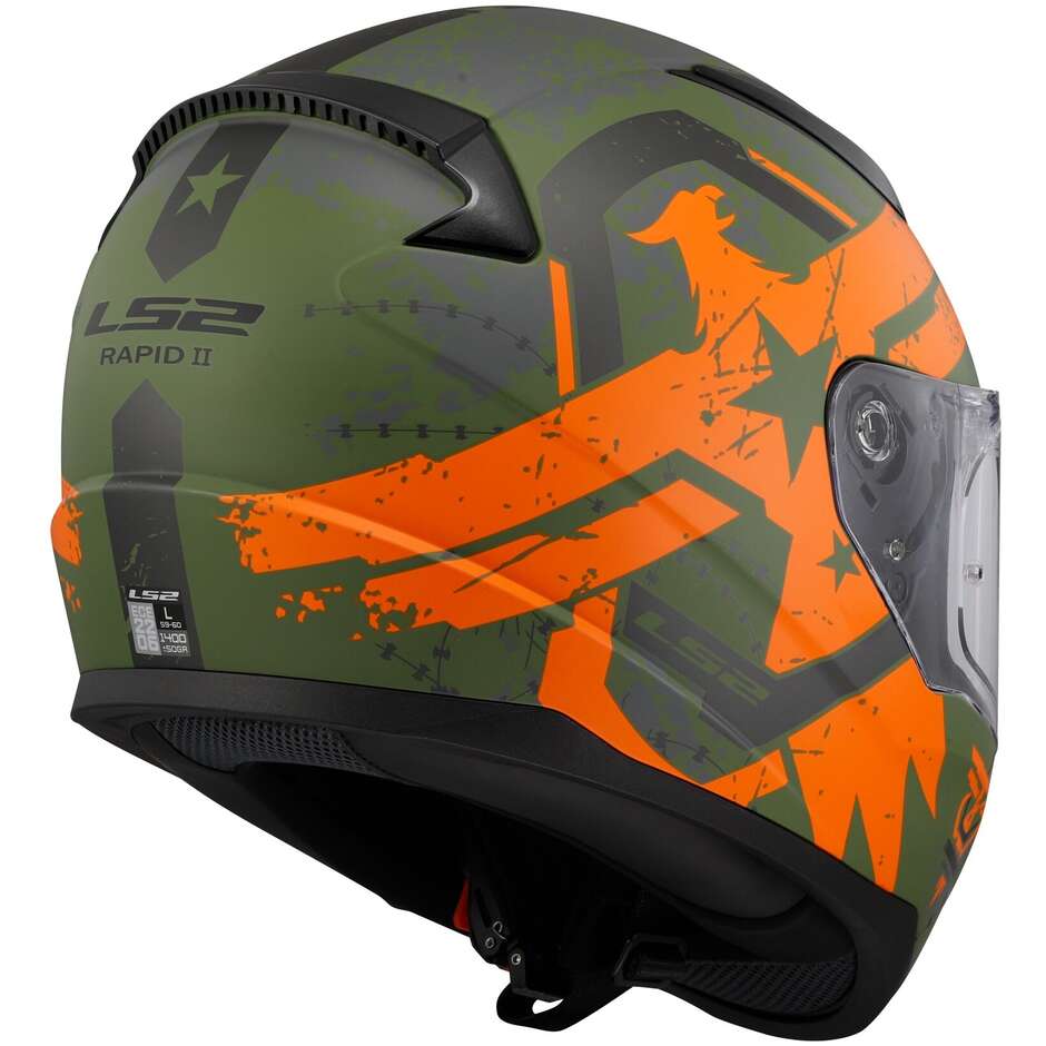 Ls2 FF353 RAPID 2 Thunderbirds Matt Orange Full Face Motorcycle Helmet