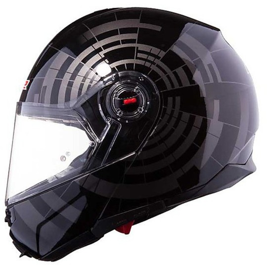Ls2 FF386 Ride Motorcycle Helmet Modular Dual Visor Black Abyss