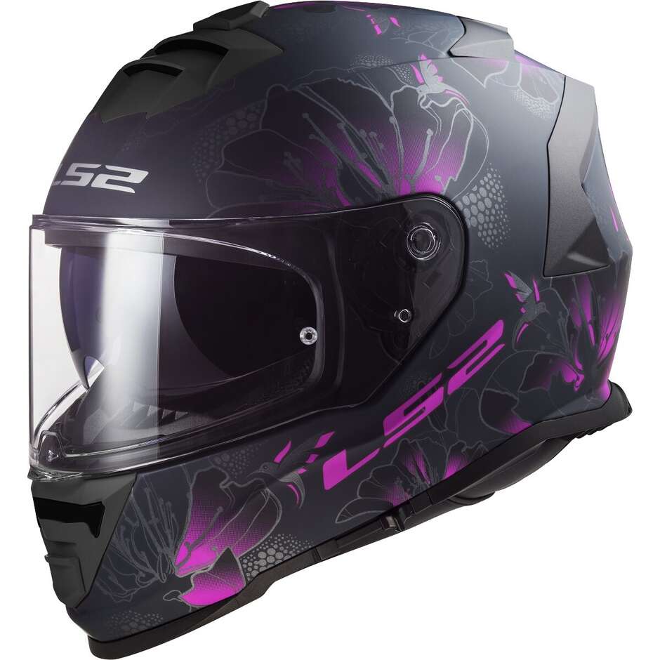Ls2 FF800 STORM 2 BURST Full Face Motorcycle Helmet Matt Black Pink