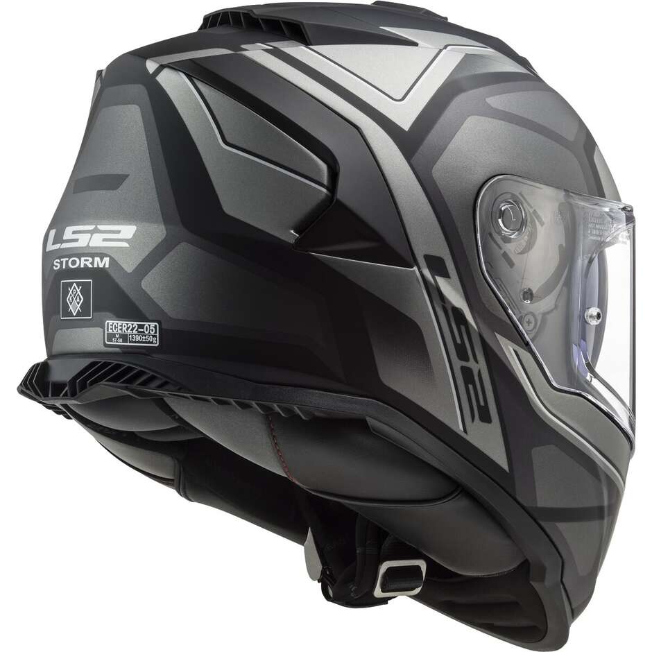 Ls2 FF800 STORM 2 FASTER Matt Titanium Full Face Motorcycle Helmet
