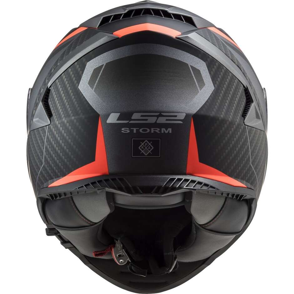 Ls2 FF800 STORM 2 RACER Full Face Motorcycle Helmet Matt Titanium Orange