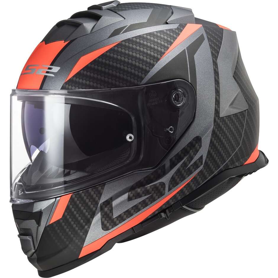 Ls2 FF800 STORM 2 RACER Integral-Motorradhelm Matt Titan Orange