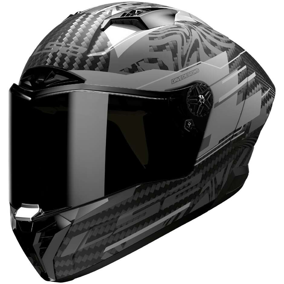 Ls2 FF805 THUNDER C GP POLAR Carbon Integral Motorcycle Helmet Matt Black