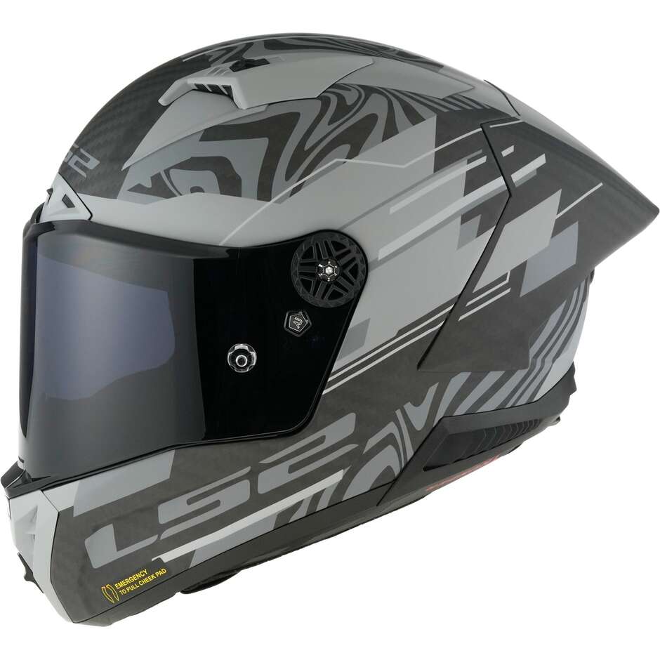 Ls2 FF805 THUNDER C GP POLAR Vollcarbon-Motorradhelm Mattschwarz
