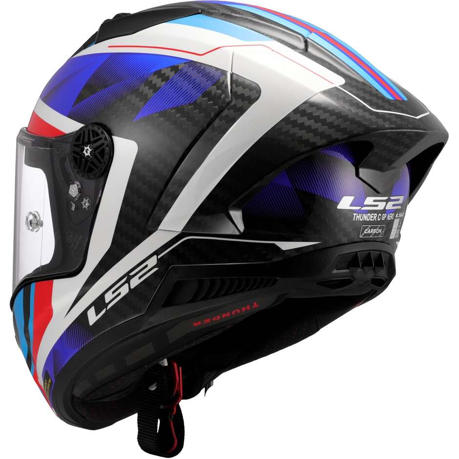 LS2 FF805 THUNDER GP AERO Full Face Motorcycle Helmet RAUTE Blue Red