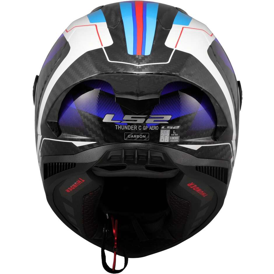 LS2 FF805 THUNDER GP AERO Full Face Motorcycle Helmet RAUTE Blue Red