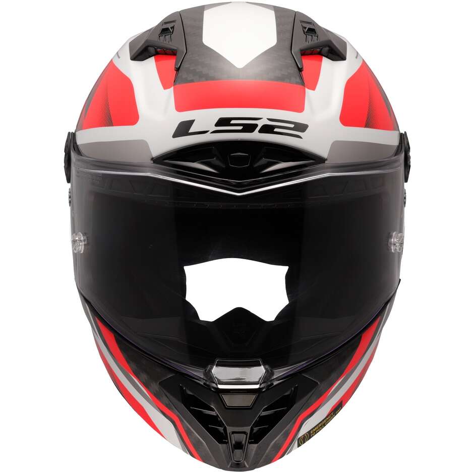 LS2 FF805 THUNDER GP AERO RAUTE Full Face Motorcycle Helmet White Red