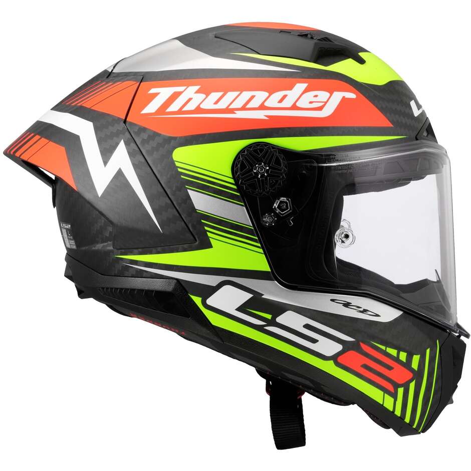 LS2 FF805 THUNDER GP AERO REPLICA Integral-Motorradhelm Schwarz