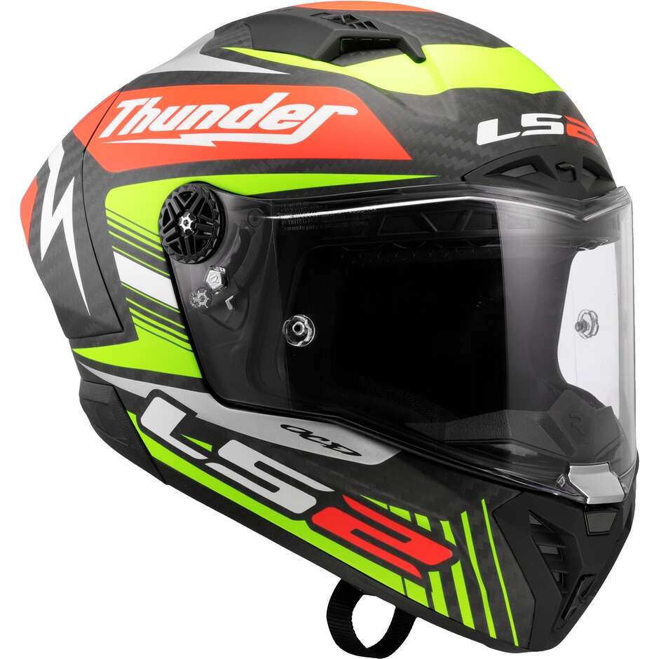 LS2 FF805 THUNDER GP AERO REPLICA Integral-Motorradhelm Schwarz