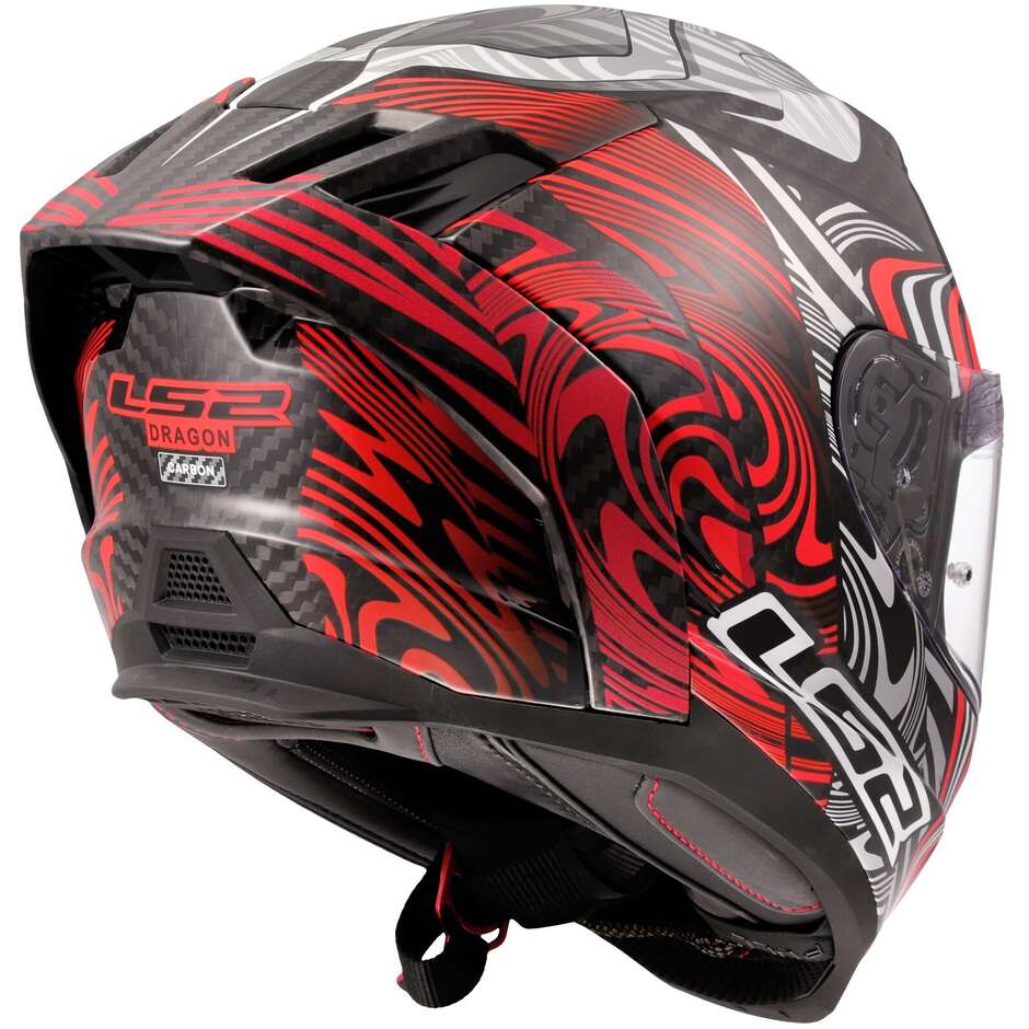 LS2 FF807 DRAGON ENTHUM Casque de moto intégral rouge